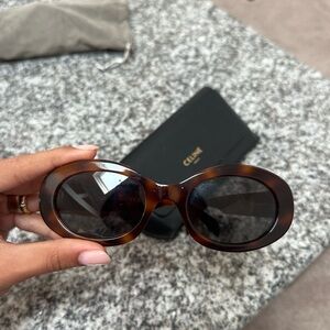 Celine Triomphe Sunglasses in Brown Acetate